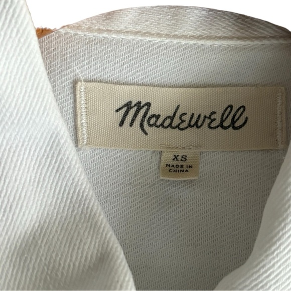 MADEWELL | THE-BOXY CROP JEAN JACKET IN TILE WHITE STYLE J0473 SZ M - Picture 10 of 11